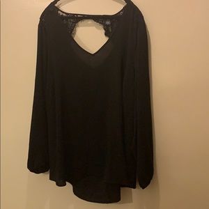 Long sleeve black blouse